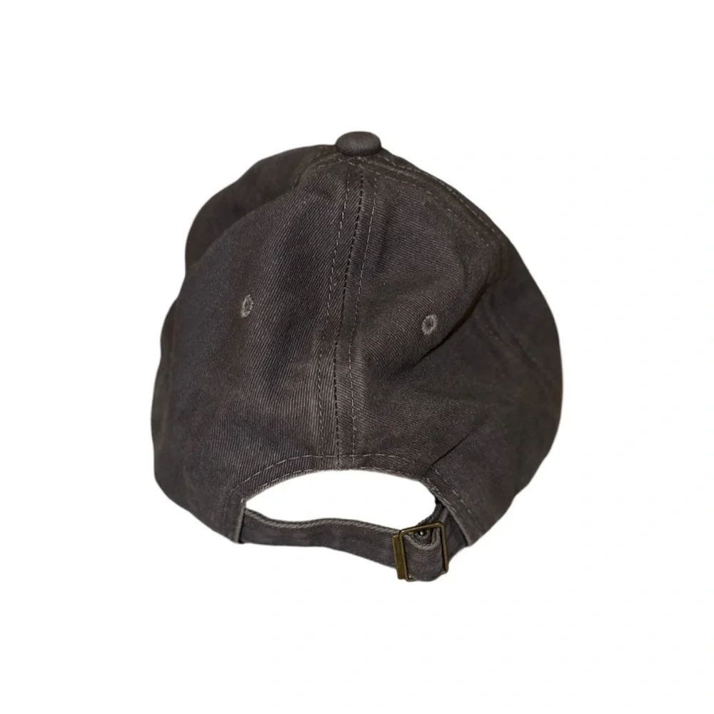 Grey Baseball Hat W/ Emoji Patch